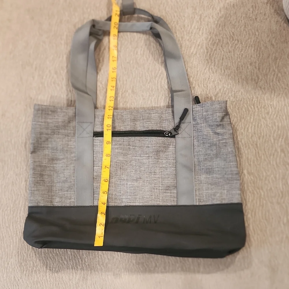 Hype Gray and Black Duffel Bag with Minimalist Design